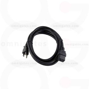 Power Cord 14AWG, 15A 250V, NEMA 5-15P/IEC C19 Connector Cable, Black, 10 feet