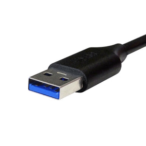 side view of omnigates black USB 3.0 type A plug