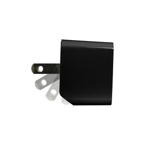 Side view of Black 2-Port Wall Outlet Charger