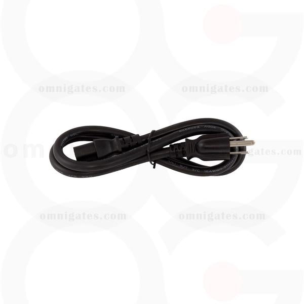 Standard AC Power PC/Monitor Cord, 16AWG, 13A 125V, NEMA5-15P/C13 Connector Cable, Black, 1 foot