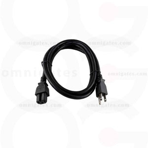 Power Cord 14AWG, SJT, NEMA 5-15P to IEC C15 Connector Cable, Black, 6 feet