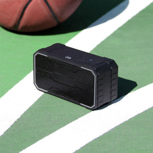 Omnigates Aeon Bluetooth Speaker BOOMbox on basketball court with basketball