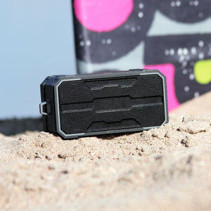 Omnigates Aeon Bluetooth Speaker BOOMbox on a rock