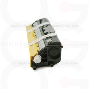 side view of black OGP Remanufactured Minolta A0V301F (Q1600BK) Laser Toner Cartridge