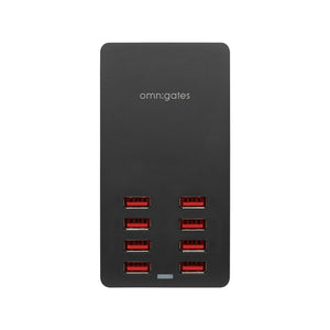 Omnigates Mach 8-Port USB Smart Charger, 5V/2.4A w. Smart IC