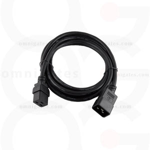 10 feet black Extension Power Cord, 14AWG, SJT, 15A/250V, C19/C20 Connector Cable