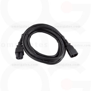 10 feet Power Cord Extension, 14AWG, SJT, 15A/250V, C14/C15 Connector cable