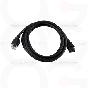 Standard AC Power PC/Monitor Cord, 16AWG, 13A 125V, NEMA5-15P/C13 Connector Cable, Black, 10 feet
