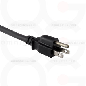 Right-Angle Standard AC Power PC/Monitor Cord, 18AWG 3 Conductor, 10A 125V, NEMA5-15P/C13 Connector Cable male