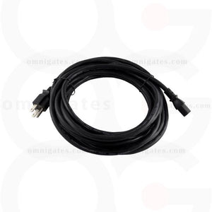 Standard AC Power PC/Monitor Cord, 16AWG, 13A 125V, NEMA5-15P/C13 Connector Cable, Black, 25 feet