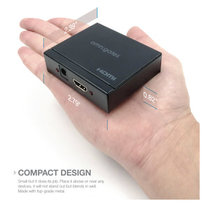 dimensions for black omnigates HDMI 1.4 Splitter 1x2