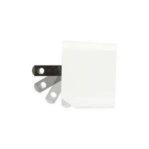 Side view of white 2-Port Wall Outlet Charger