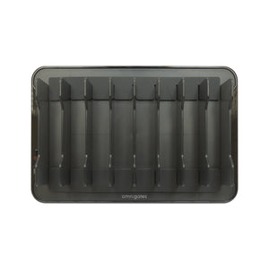 top view of black 10 Port USB Smart Charging Station
