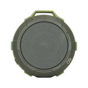 Top view of green and gray Omnigates Aeon Bluetooth Speaker POD