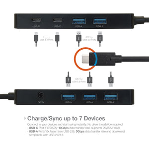 Omnigates Type-C USB Hub - 5 USB 3.0 Ports and 2 Type-C Ports