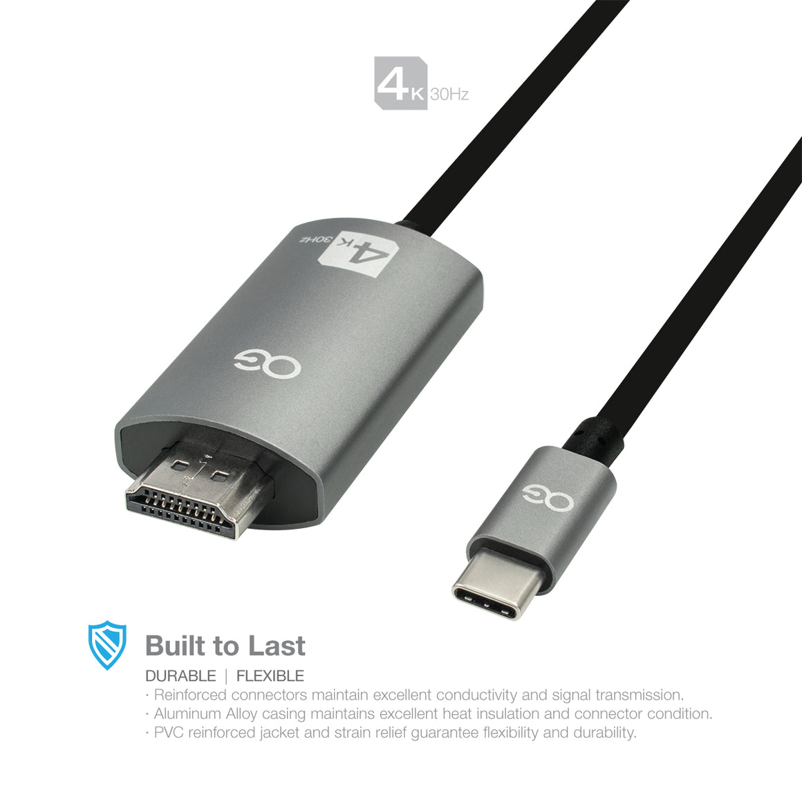 Omnigates USB C to HDMI Cable (4K@30Hz)