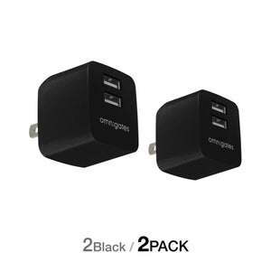 Omnigates Mach 2-Port 10.5W Wall Outlet Charger[UL listed] (2 Pack) - omnigates.com