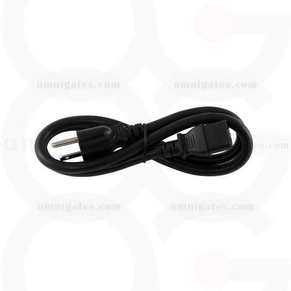 Standard AC Power PC/Monitor Cord, 14AWG, 15A 125V, NEMA5-15P/C13 Connector Cable, Black, 1 foot