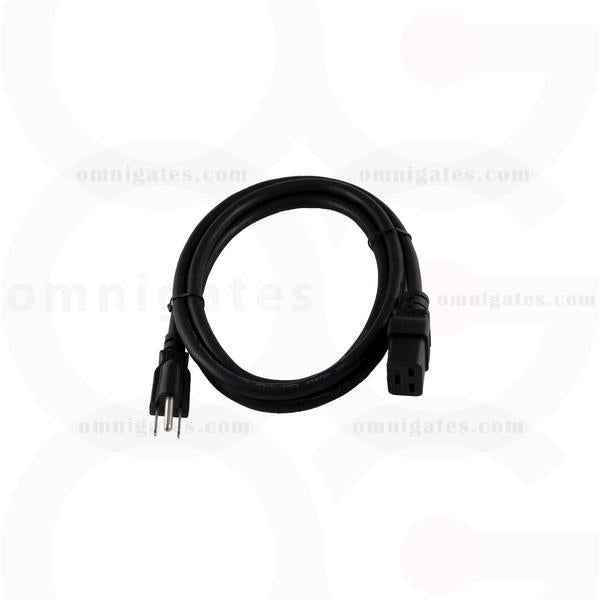 Power Cord 14AWG, 15A 250V, NEMA 5-15P/IEC C19 Connector Cable, Black, 3 feet