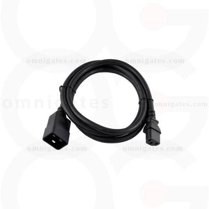 Black 6 feet Power Cord, 14 AWG, SJT, 15A/250V, C13/C20 Connector Cable