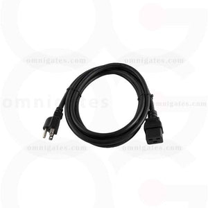 Power Cord 14AWG, 15A 250V, NEMA 5-15P/IEC C19 Connector Cable, Black, 8 feet