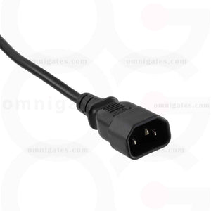 AC Power Adapter Cable, 18AWG, NEMA5-15R/C14 male plug