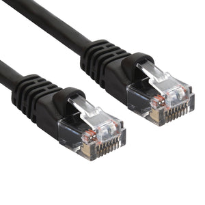 Black RJ45 CAT 5e Ethernet Network Patch Cable 350MHz Gold Plated UTP