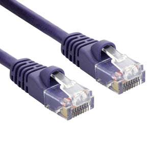 Purple RJ45 CAT 5e Ethernet Network Patch Cable 350MHz Gold Plated UTP