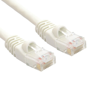 White RJ45 CAT 5e Ethernet Network Patch Cable 350MHz Gold Plated UTP