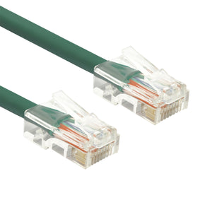 non-booted rj45 cat5e ethernet network patch cable green