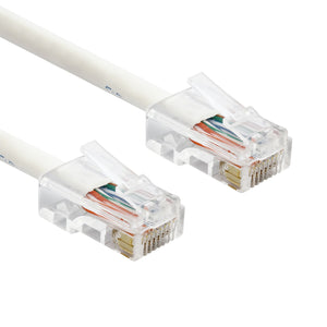 non-booted rj45 cat5e ethernet network patch cable white