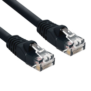 Black RJ45 CAT 6 Ethernet Network Patch Cable Gold Plated UTP