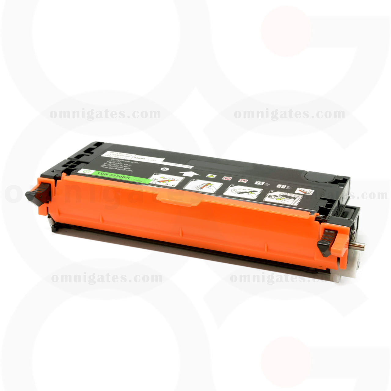 front view of black OGP Remanufactured Dell 330-1198 (TDR 3130BK) Laser Toner Cartridge