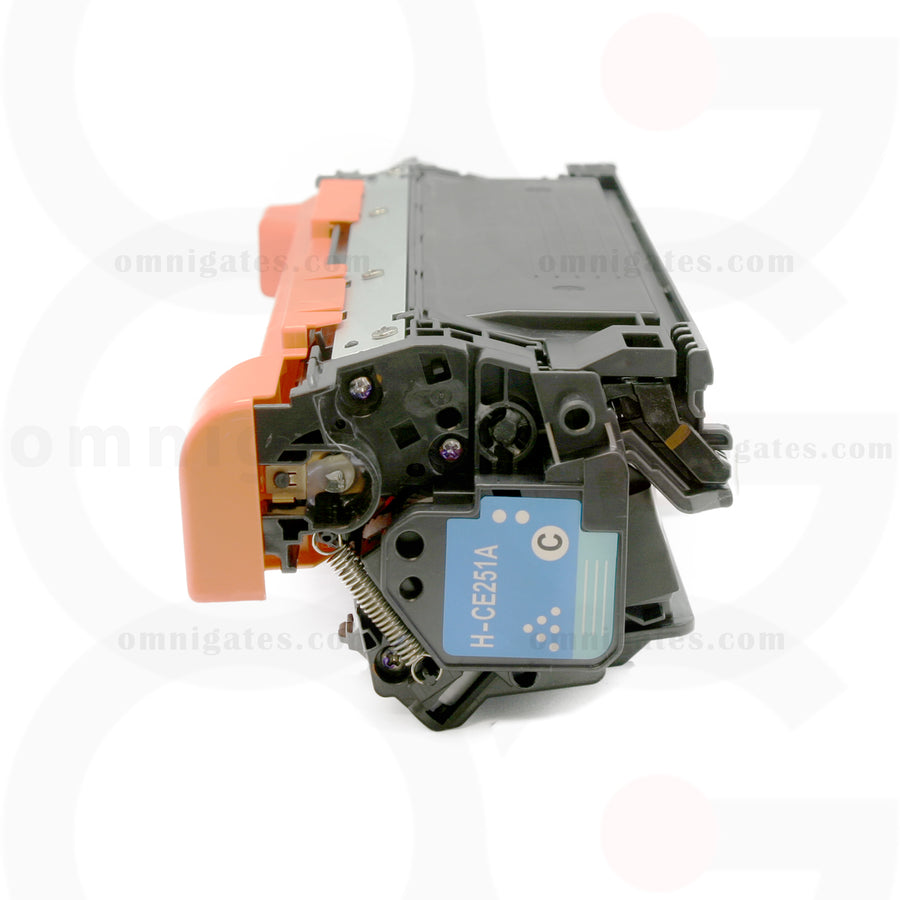 front view of cyan OGP Remanufactured HP CE251A Laser Toner Cartridge