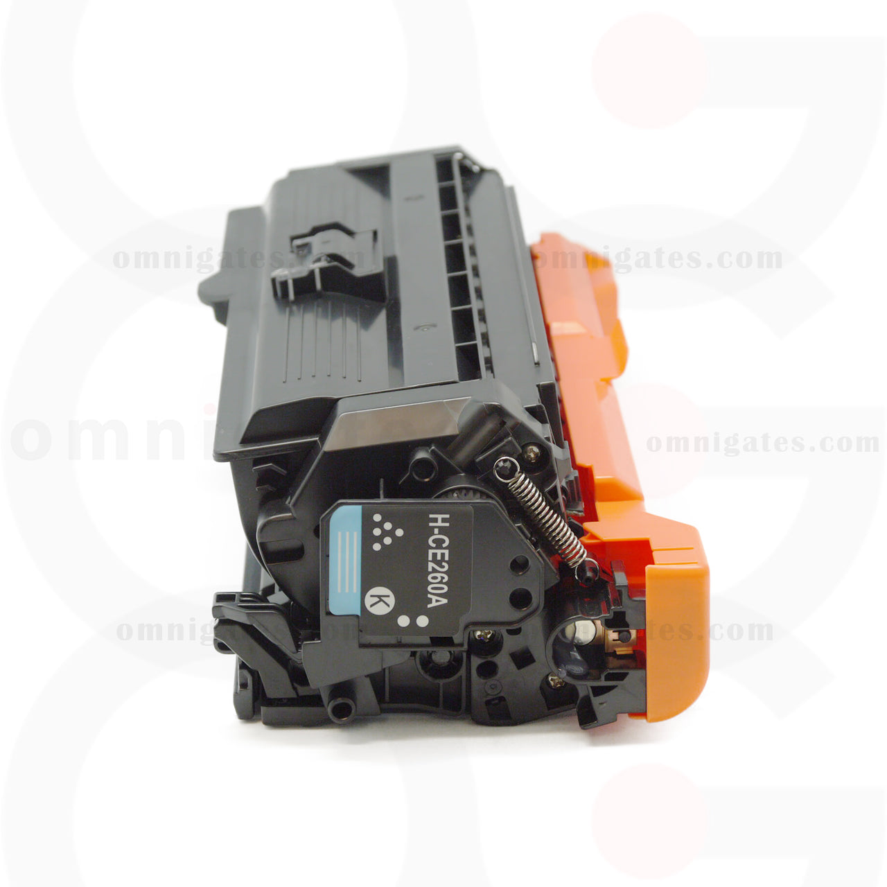 side view of black OGP Remanufactured HP CE260A Laser Toner Cartridge