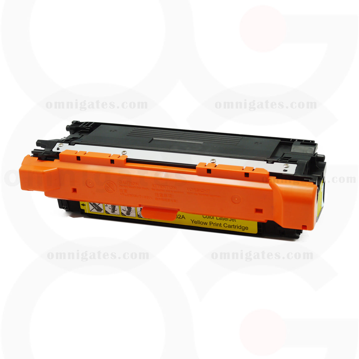 front view of yellow OGP Remanufactured HP CE262A Laser Toner Cartridge