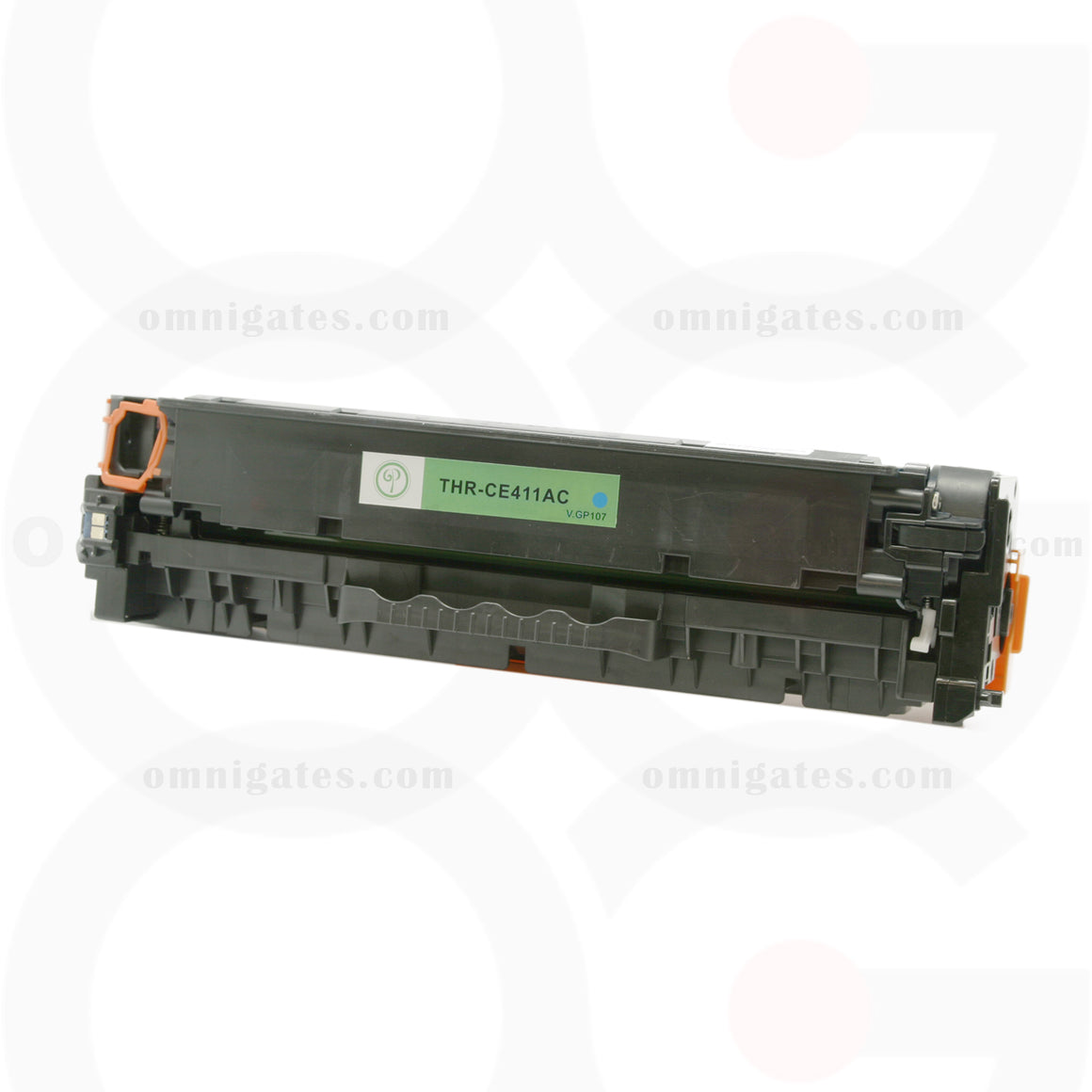 front view of cyan OGP Remanufactured HP CE411A Laser Toner Cartridge