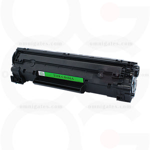 black OGP Remanufactured HP CB436A Laser Toner Cartridge