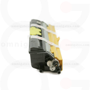 side view of yellow OGP Remanufactured Minolta A0V306F (Q1600Y) Laser Toner Cartridge