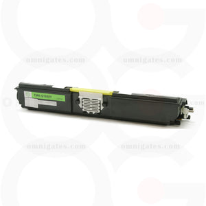 front view of yellow OGP Remanufactured Minolta A0V306F (Q1600Y) Laser Toner Cartridge