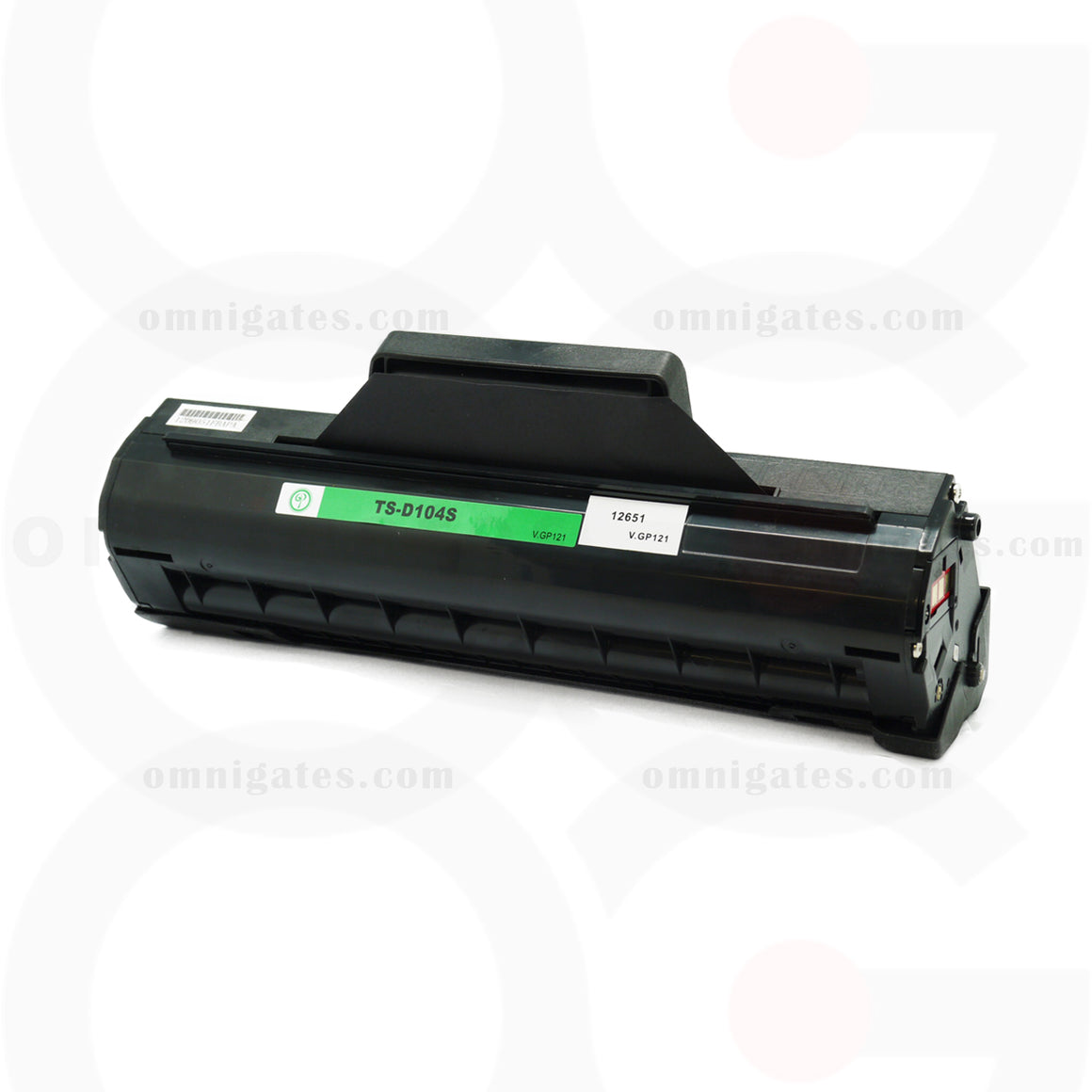 front view of black OGP Compatible Samsung MLT-D104S Laser Toner Cartridge