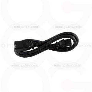 black 3 feet Power Cord Extension, PC/Monitor, 16AWG, 13A 250V, C13/C14 Connector Cable