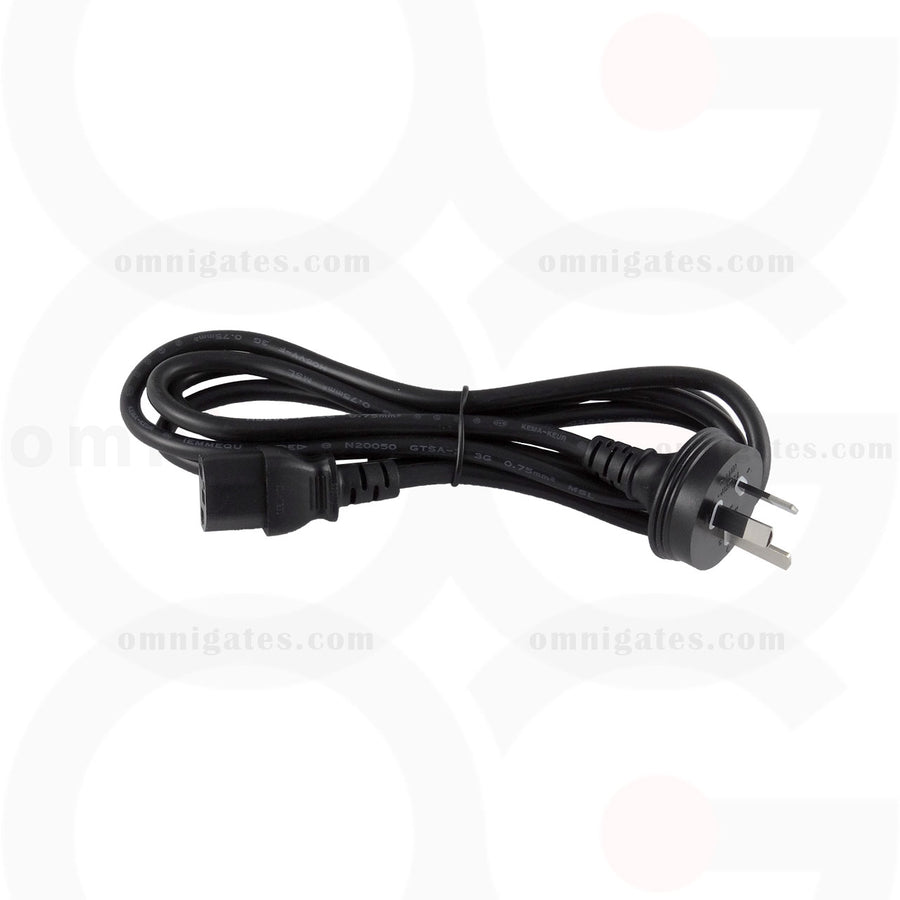 Black 6 feet Australian Power Cord to IEC C13, H05VV-F/0.75mm/3C, Black