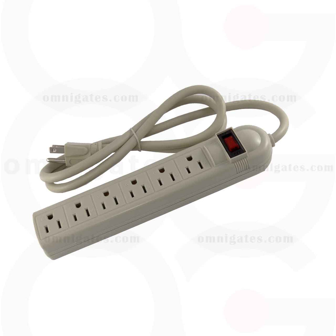 6 Outlet Surge Protector with Built-in 15A Safety Circuit Breaker