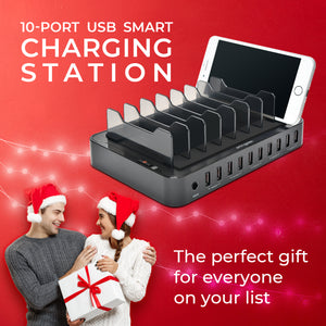 Omnigates Mach 10-Port USB Smart Charging Station w. Smart IC