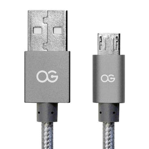 gray Premium High Speed USB A To Micro-5pin Sync/Charging Cable Metallic