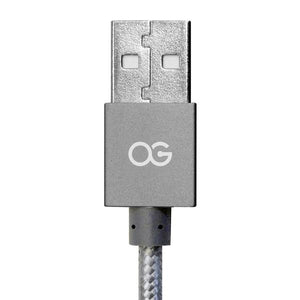gray Premium High Speed USB A To Micro-5pin Sync/Charging Cable Metallic