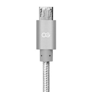 silver Premium High Speed USB A to Micro-5Pin Sync/Charging Cable Metallic 