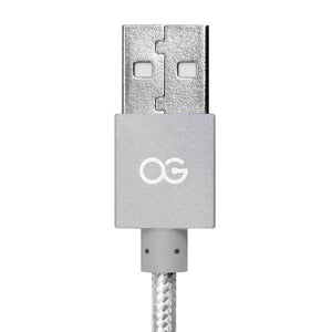 silver Premium High Speed USB A To Micro-5pin Sync/Charging Cable Metallic